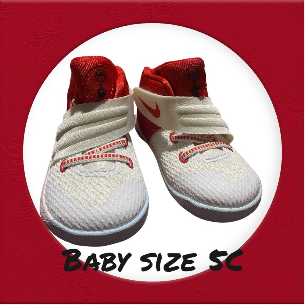 Nike Kyrie II 2 White/University Red-Gym Baby size 5C​